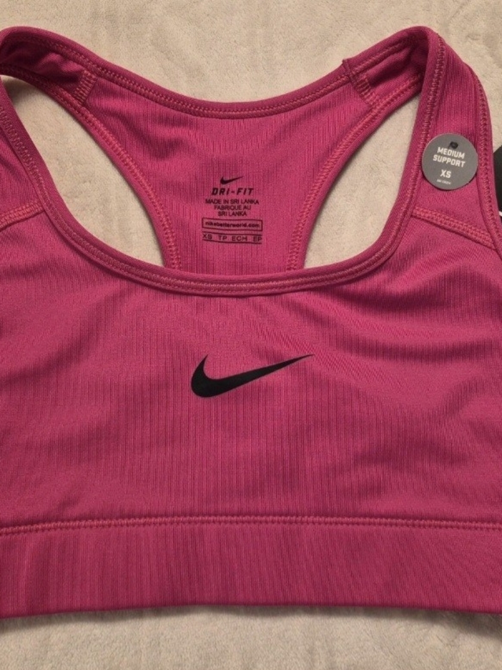 Nike Bright Pink Racerback Dri-FIT Bodysuit Top